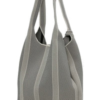 WOMEN'S ILSE JACOBSEN KNITTED BAG | MILK CREME BLACK