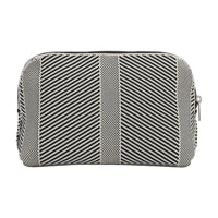 WOMEN'S ILSE JACOBSEN KNITTED MAKE UP BAG | MILK CREME BLACK