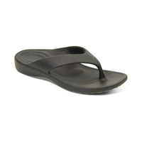 MEN'S AETREX MAUI ORTHOTIC FLIPS | BLACK