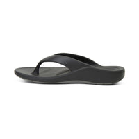 MEN'S AETREX MAUI ORTHOTIC FLIPS | BLACK