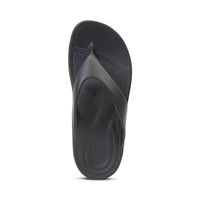 MEN'S AETREX MAUI ORTHOTIC FLIPS | BLACK