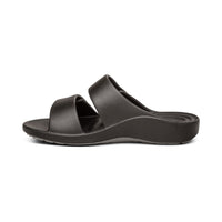 MEN'S AETREX MILOS ORTHOTIC SLIDES | BLACK