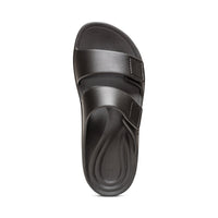 MEN'S AETREX MILOS ORTHOTIC SLIDES | BLACK