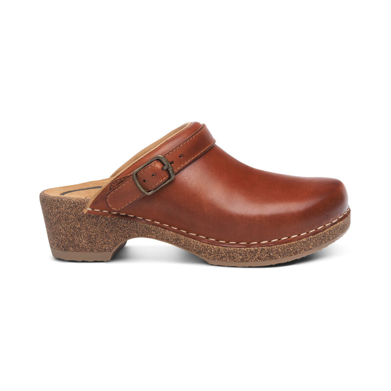 WOMEN'S AETREX BECKIE CORK CLOG | COGNAC