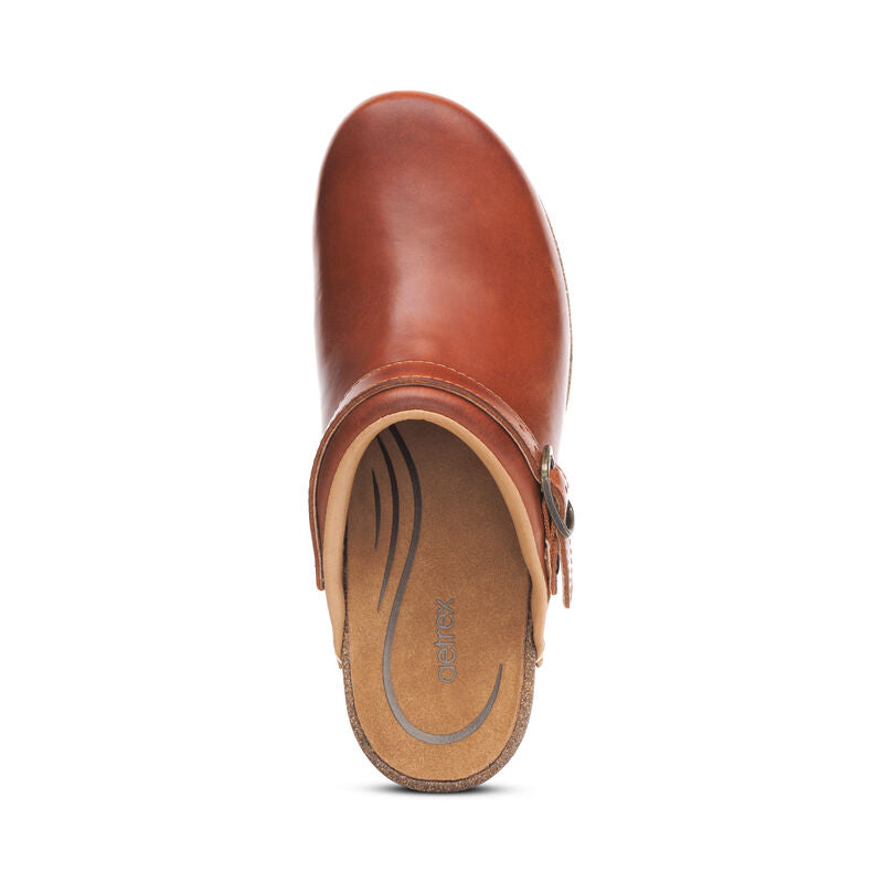 WOMEN'S AETREX BECKIE CORK CLOG | COGNAC