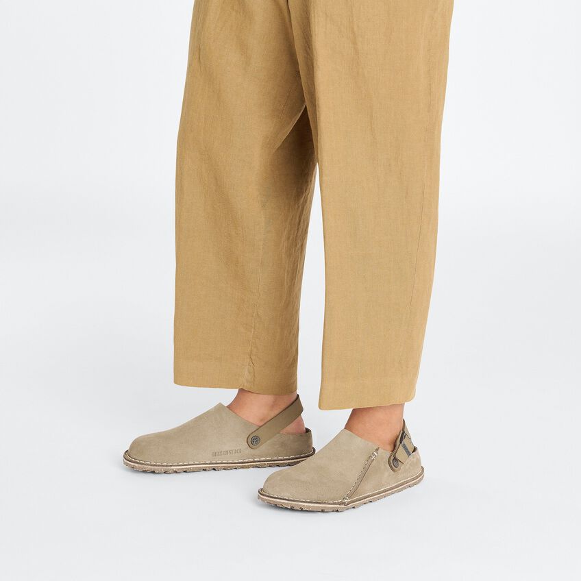UNISEX BIRKENSTOCK LUTRY PREMIUM SUEDE | GRAY TAUPE