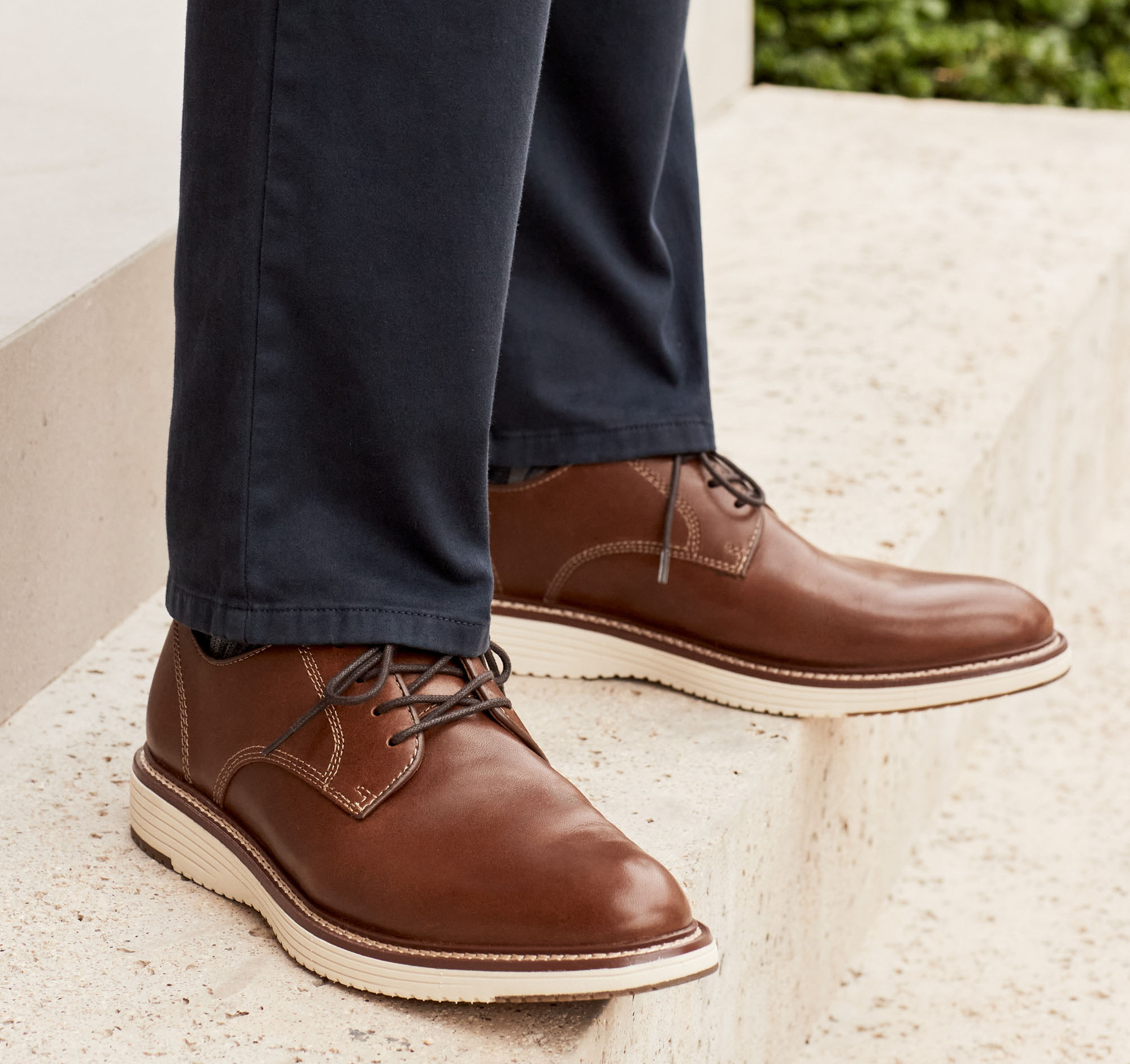 MEN'S JOHNSTON & MURPHY UPTON PLAIN TOE | TAN – Randy's Shoes