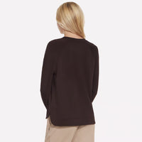 WOMEN'S SKECHERS COZY LUXE CREWNECK | BROWN / CHESTNUT