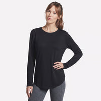 WOMEN'S SKECHERS GO DRI SWIFT LONG SLEEVE TUNIC CREW | BLACK