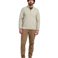 MEN'S FREE FLY DOWNVALLEY QUARTER ZIP | HEATHER SANDSTONE