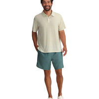 MEN'S FREE FLY ELEVATE POLO | DASH STRIPE BIRCH