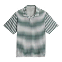 MEN'S FREE FLY ELEVATE POLO |SMOOTH SAILING STRIPE | HEATHER ASPEN GREY