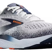 MEN'S BROOKS GHOST 16 | WHITE / PEACOAT / ORANGE