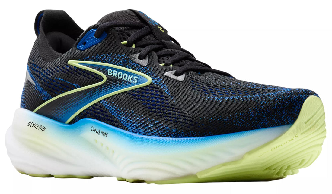 MEN'S BROOKS GLYCERIN 22 | BLACK / COBALT / NEO YELLOW