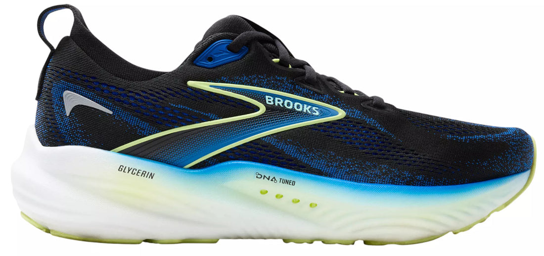 MEN'S BROOKS GLYCERIN 22 | BLACK / COBALT / NEO YELLOW
