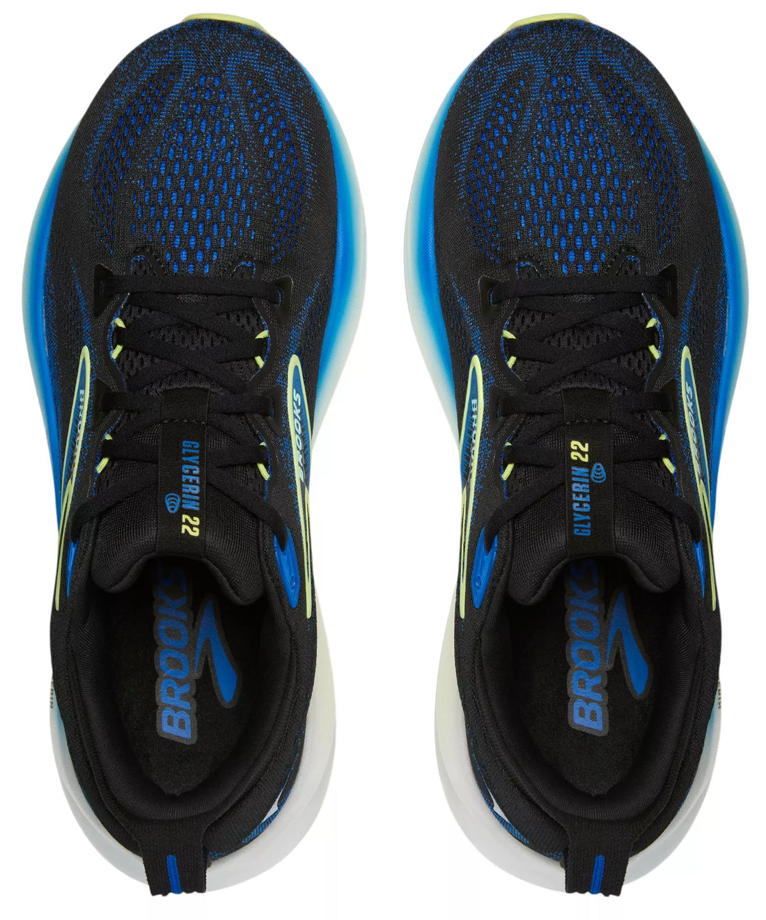 MEN'S BROOKS GLYCERIN 22 | BLACK / COBALT / NEO YELLOW