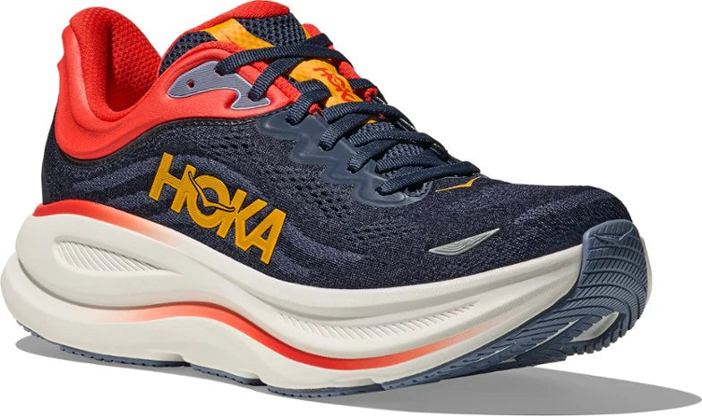 NIB Hoka One Men\'s Bondi 9 Running Athletic Sneakers DNP BLUE‎ ORANGE SZ 9.5 NIB Hoka Men main image 3