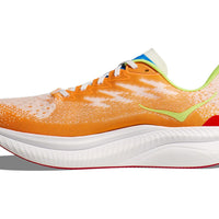 MEN'S HOKA MACH 6 | WHITE / SOLAR FLARE