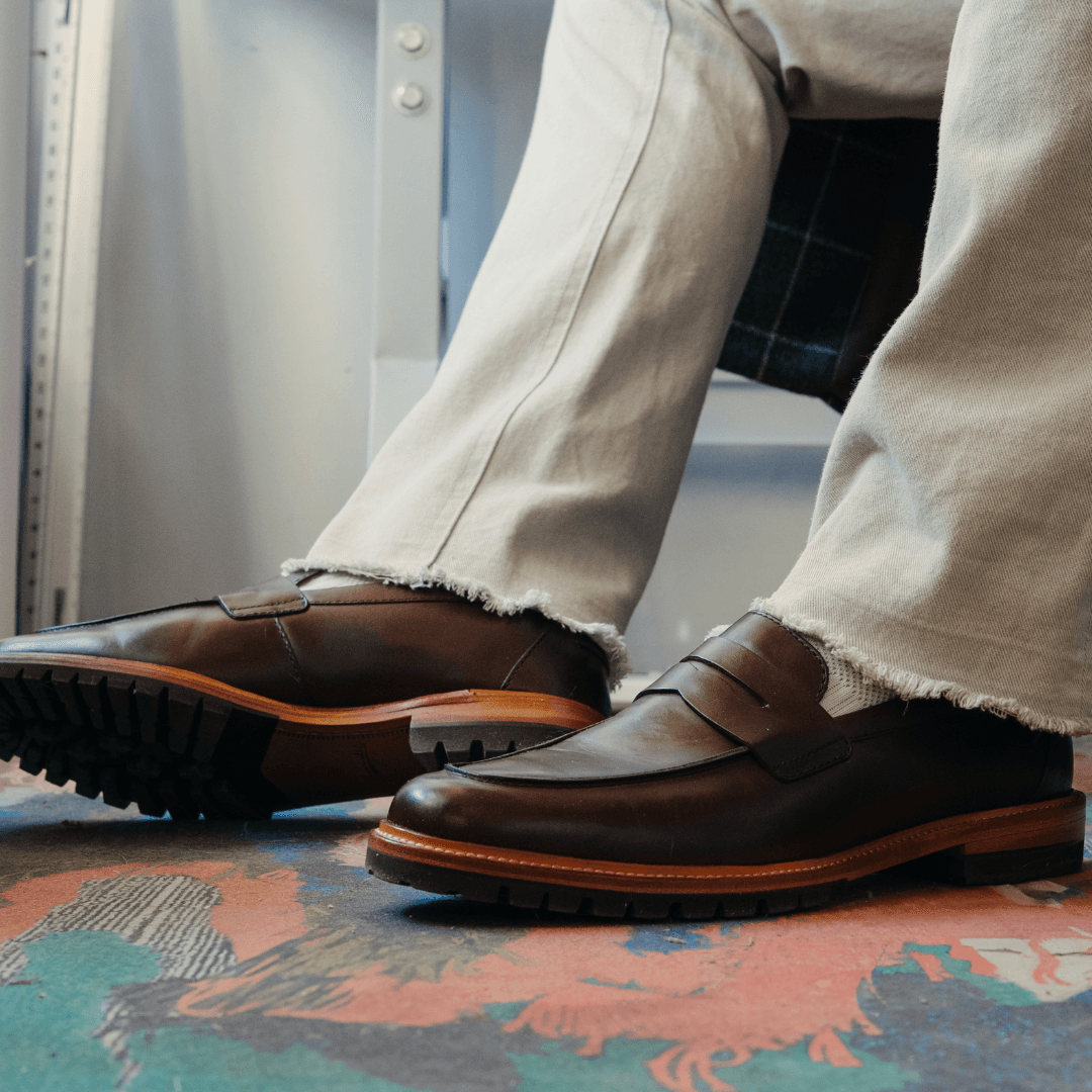 MEN'S MILWAUKEE BOOT CO. WILLEM MOC TOE LOAFER | BROWN