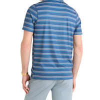 MEN'S SAXX DROPTEMP ALL DAY COOLING UPF PERFORMANCE POLO | MINI RUGBY - DARK DENIM
