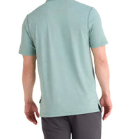 MEN'S SAXX DROPTEMP ALL DAY COOLING UPF PERFORMANCE POLO | SILVER PINE HEATHER