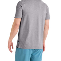 MEN'S SAXX DROPTEMP ® ALL DAY COOLING UPF PERFORMANCE TEE | TRADEWINDS HEATHER