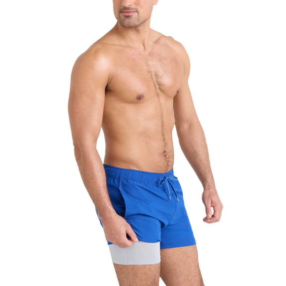 MEN'S SAXX OH BOUY 2N1 STRETCH SWIM VOLLEY 5" WITH LINER | COBALT
