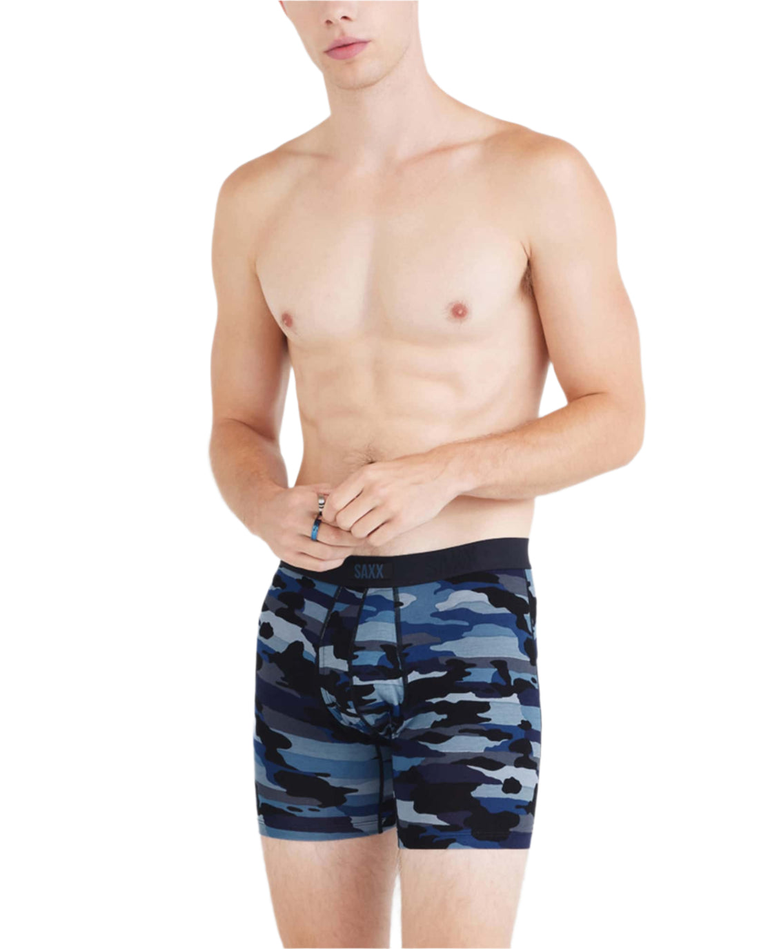 MEN'S SAXX VIBE XTRA SOFT COMFORT BOXER BRIEF 6" | CLOUDBANK CAMO - NAVY
