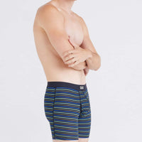 MEN'S SAXX VIBE XTRA SOFT COMFORT BOXER BRIEF 6" | GENT'S STRIPE - SPORT BLUE