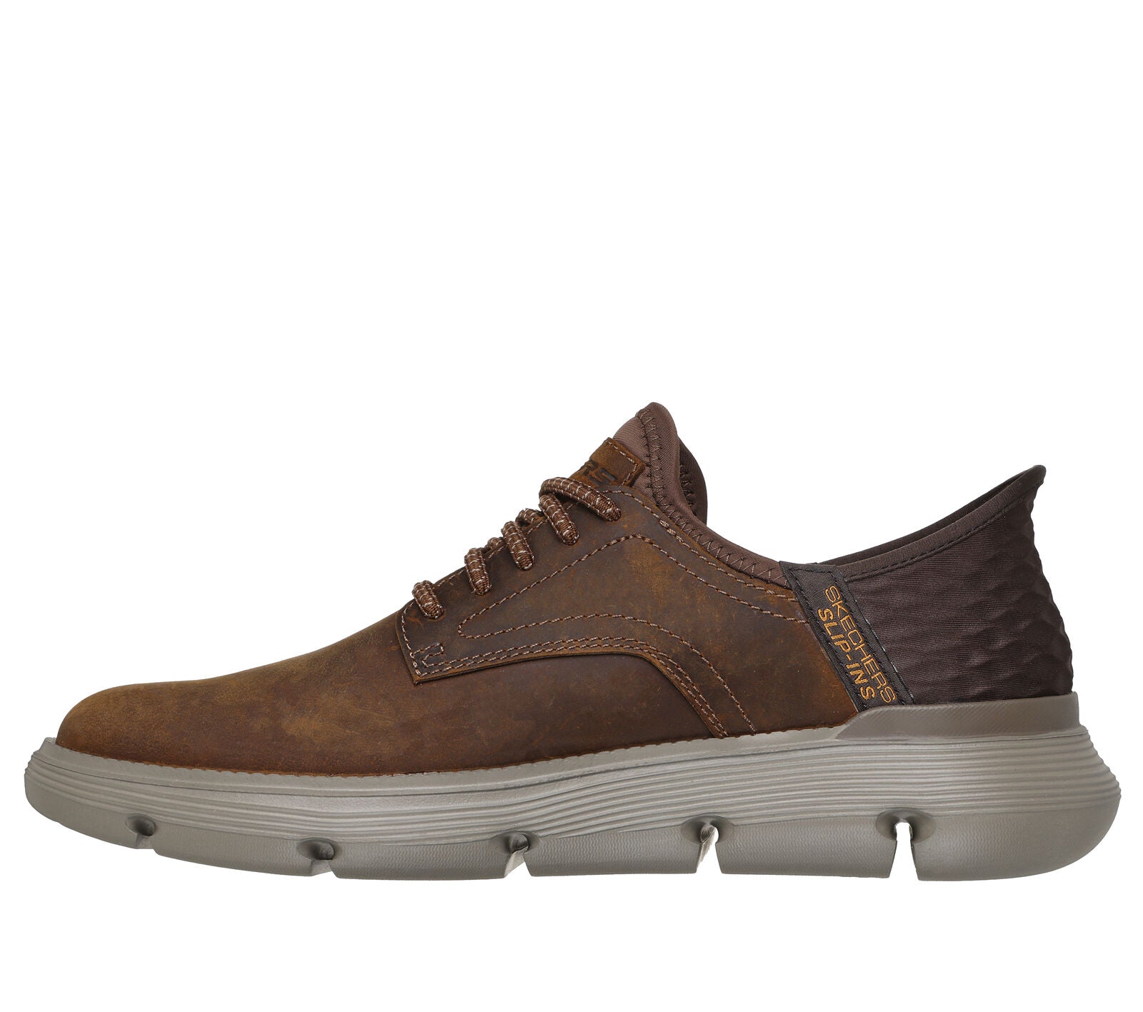 MEN'S SKECHERS SLIP-INS: GARZA - GERVIN | DARK BROWN – Randy's Shoes