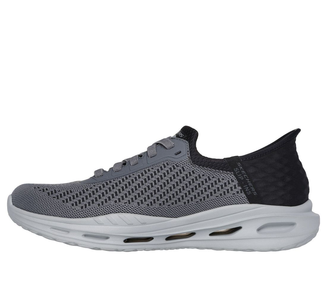 MEN'S SKECHERS SLIP-INS RELAXED FIT: ARCH FIT ORVAN - DREX | GRAY / BLACK