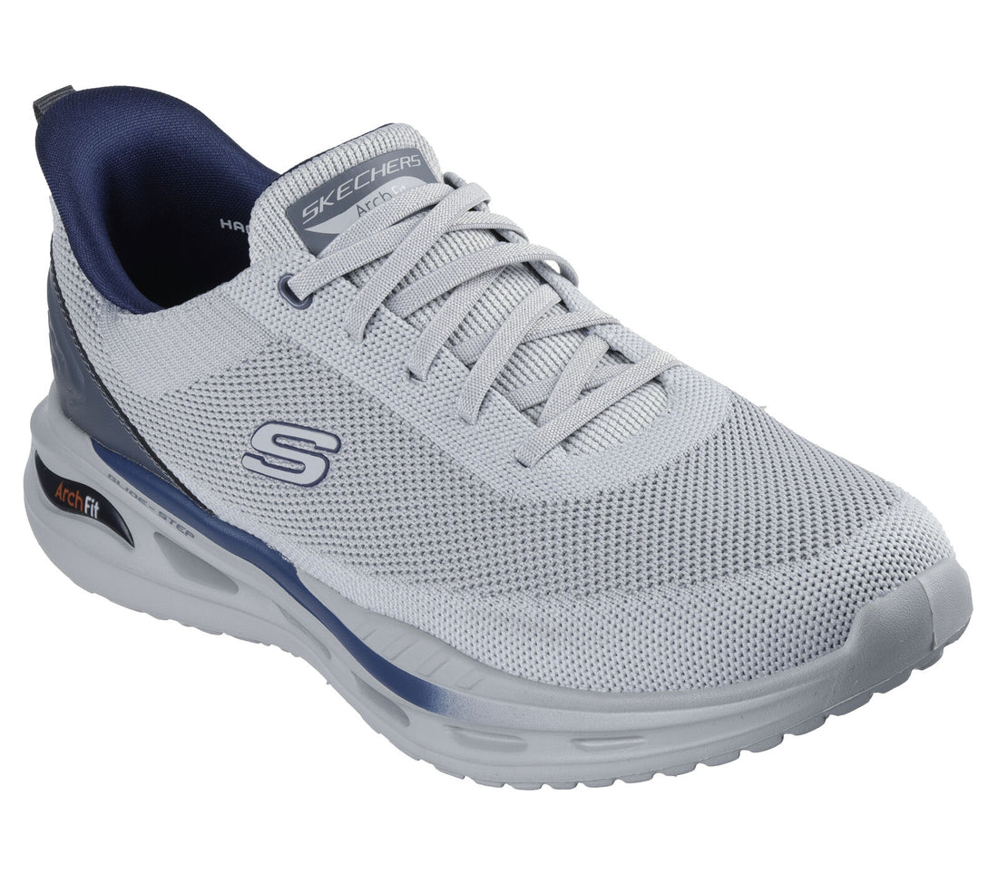 MEN'S SKECHERS SLIP-INS RELAXED FIT: ARCH FIT ORVAN - KINCADE | LIGHT GRAY