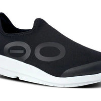 MENS OOFOS OOMG SPORT SLIP-ON RECOVERY SHOE | WHITE / BLACK