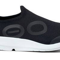 MENS OOFOS OOMG SPORT SLIP-ON RECOVERY SHOE | WHITE / BLACK
