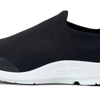 MENS OOFOS OOMG SPORT SLIP-ON RECOVERY SHOE | WHITE / BLACK