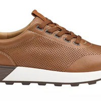MEN'S JOHNSTON & MURPHY KINNON PERFORATED JOGGER | DARK TAN