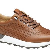 MEN'S JOHNSTON & MURPHY KINNON PERFORATED JOGGER | DARK TAN