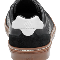 MEN'S JOHNSTON & MURPHY MCGUFFEY T-TOE | BLACK FULL GRAIN / SUEDE