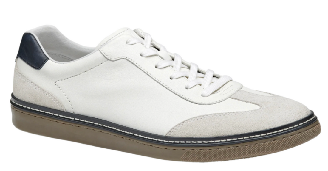 MEN'S JOHNSTON & MURPHY MCGUFFEY T-TOE | WHITE FULL GRAIN / SUEDE