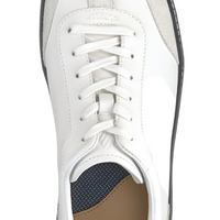 MEN'S JOHNSTON & MURPHY MCGUFFEY T-TOE | WHITE FULL GRAIN / SUEDE
