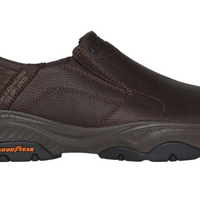MEN'S SKECHERS SLIP-INS RELAXED FIT CRASTER-LANIGAN | RED / BROWN
