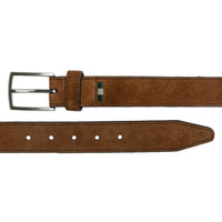 MEN'S MILWAUKEE BOOT CO. VOGEL DRESS BELT | BROWN SUEDE