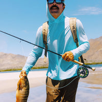 MEN'S FREE FLY ELEVATE LIGHTWEIGHT HOODIE | BAHAMA BLUE