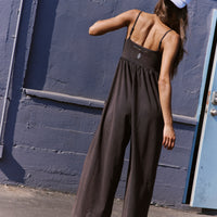 WOMEN'S FP MOVEMENT HOT SHOT STRAPPY ONESIE | BLACK