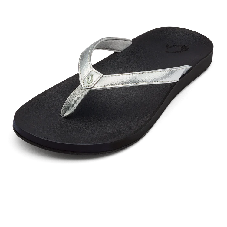 WOMEN'S OLUKAI PUAWE | SILVER / BLACK
