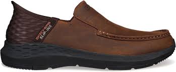 Skechers Men\'s Brown‎ Leather Parson-Oswin Slip-ins Shoes EXTRA EXTRA WIDE SZ.7 MEN main image 4