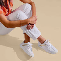 WOMEN'S OLUKAI HA'UPU SNEAKER | WHITE / WHITE