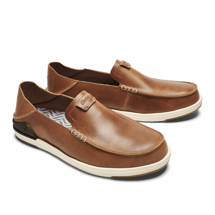 OluKai Kākaha Men’s 9 US Fox Leather Slip-On Shoes 10490-FXFX Kākaha Nia Men main image 4
