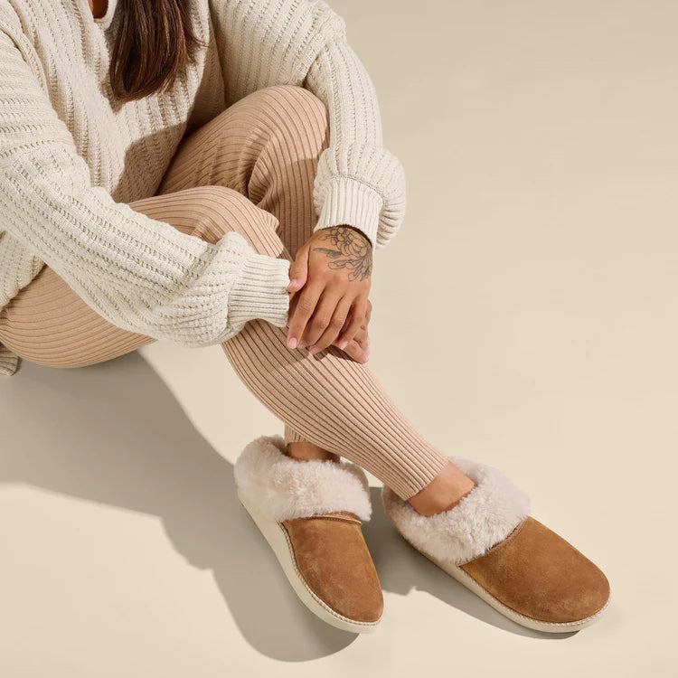 WOMEN'S OLUKAI KU'I SLIPPER | TAN / BONE