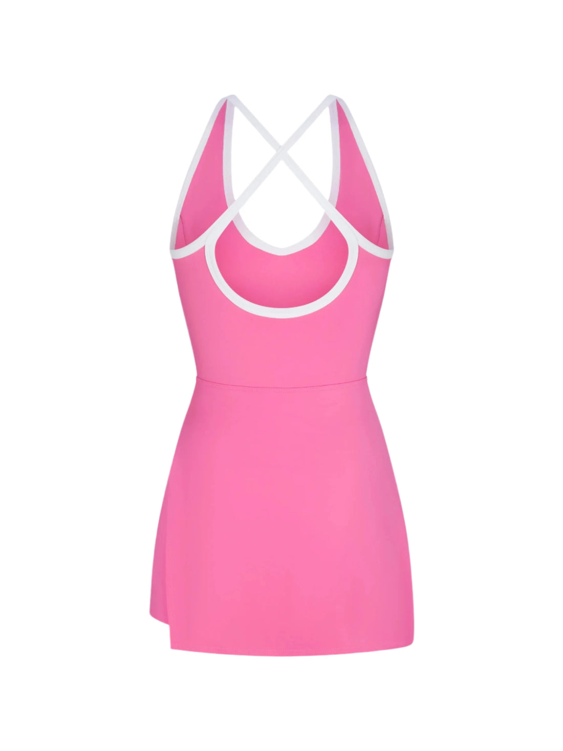 WOMEN'S PB5-STAR SIDE SPLIT COURT DRESS | PINK / WHITE